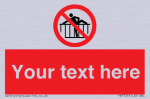 Custom prohibition do not cross barrier